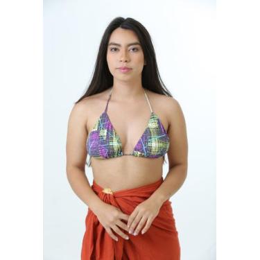 Imagem de Cortininha Estampado Gráfico Alça Grafíco - Mariazinha da Praia, G