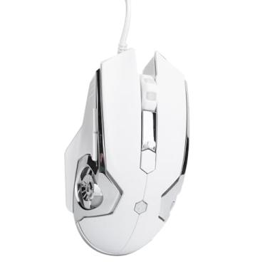 Imagem de Mouse, Mouse para Jogos Conveniente e Conveniente para Laptop, para Casa, Escritório e Laptop (Branco)