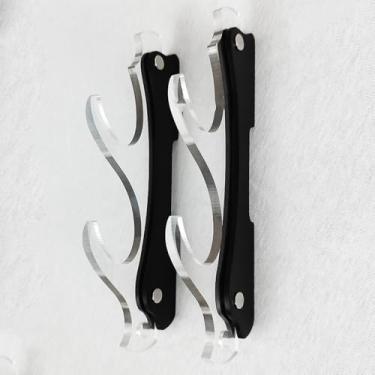 Imagem de Suporte de espada suporte de exibição de espadas, gancho para espadas, suporte de parede de acrílico para facas, suporte para espadas samurais de 1 a 3 camadas para decoração de katanas, prateleira