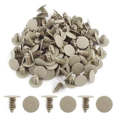 Imagem de Unifizz 100 peças de plástico cáqui 9 mm para-choque para-choque rebites clipe para carro automotivo