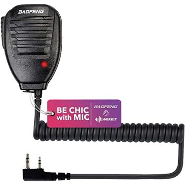 Imagem de Microfone de alto-falante portátil Baofeng para rádio FRS de 2 vias, microfone de ombro remoto, compatível com walkie talkie de longo alcance, cabo reforçado, redução de ruído, clipe de mola, edição espelhada
