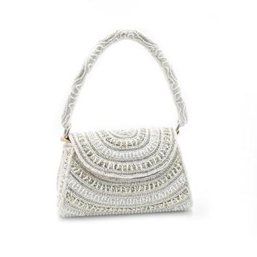 Imagem de IGH Bolsa clutch feminina elegante – Bolsa de mão elegante para festas, casamentos e passeios casuais - Prata (IGH1460, Prata, PACK OF 1