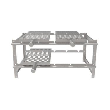 Imagem de Suporte Tradicional Inox para 5 Espetos + 3 Grelhas Moeda - A3 Grill