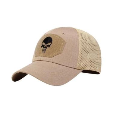 Imagem de Boné de Beisebol Bordado com Caveira - Ajustável, Respirável e com Pro