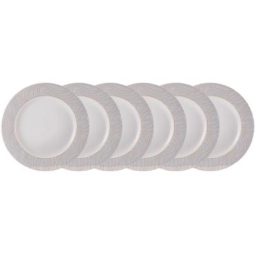 Imagem de Conjunto De Pratos Rasos 06 Peças Golden Oak Schmidt