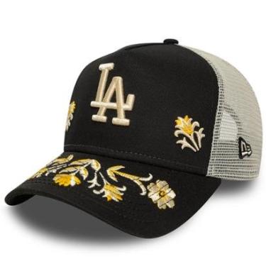 Imagem de Boné New Era 9FORTY A-Frame Trucker Los Angeles Dodgers MLB Floral Icon-Masculino