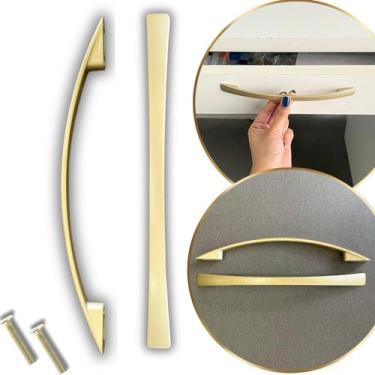 Imagem de Kit 2 Puxador Alça 20,4cm p/ Móveis, Armários e Gavetas - Compras Fáce