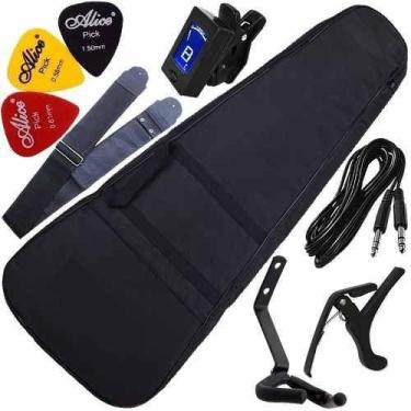 Imagem de Kit Acessórios Completo Para Violão Folk C/ Capa + Afinador  Carbon - 