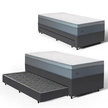 Imagem de Cama Box com Colchão de Molas Ensacadas Pillow In Elite + Auxiliar de Espuma Unique Solteiro 88cm
