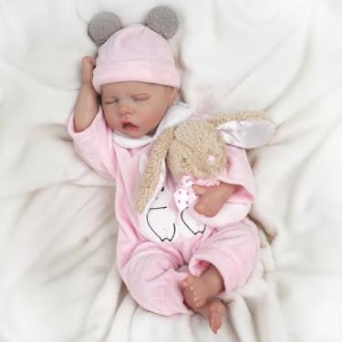 Imagem de Bebê Reborn Boneca Silicone Menina Menino Gêmeos Realista Pintado Corpo de Silicone 48cm Original (Menina)