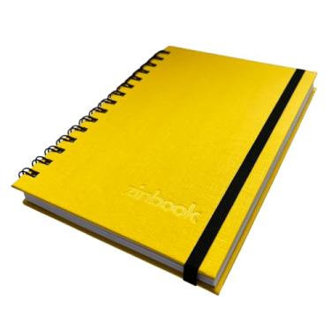 Imagem de Sketchbook Caderno De Desenho A5 150g/m² zinbook Colors Capa Dura Folha Branca Sem Pauta Wire-o (Amarelo)