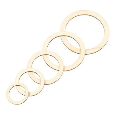 Imagem de Acouto 205 PCS Conjunto de Madeira, 5 Tamanhos de Madeira Compensada Redonda Plana para Projetos e Decorações DIY FT