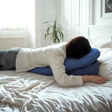 Imagem de SXZCYX Travesseiro De Cabeça Para Baixo Após Cirurgia Ocular - Bbl Massagem Bruços, Cama Com Apoio Cabeça, Equipamento Recuperação Vitrectomia, Azul