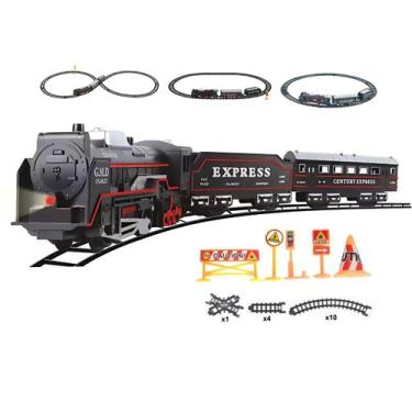 Imagem de Trem de Brinquedo Elétrico Trenzinho Infantil Ferrorama Com Trilhos e 