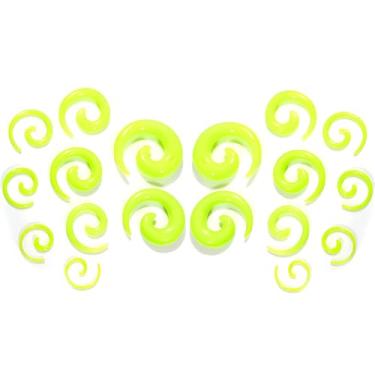 Imagem de 1 CONJUNTO PRETO CRESCENTE Acrílico Espiral Caracol Plugues Extensor de Orelha Extensor Calibres Alongamento Redemoinho Orelhas Túneis Kit Twist Plug Body Piercing Joalheria Feminino 1.6 2 2.5 3 4 5 6