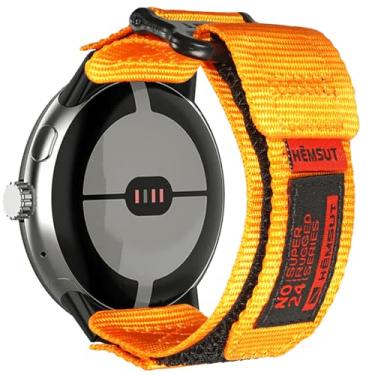 Imagem de SMITHA Compatível com relógio Google Pixel/Pixel 2/Pixel 3, pulseira de relógio de argola e laço, pulseira militar para relógio inteligente Google