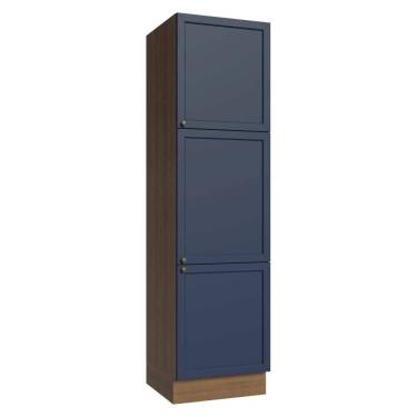 Imagem de Paneleiro 60 Cm 3 Portas Vik Madesa Rustic/azul