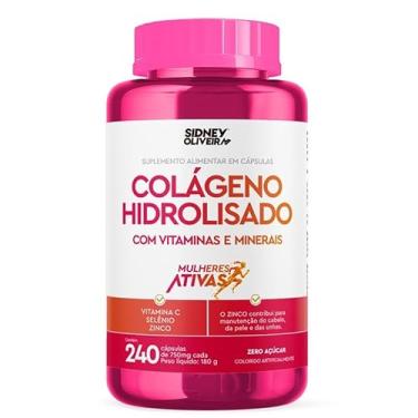 Imagem de Colágeno Hidrolisado Vitaminas e Minerais Mulheres Ativas 240 cápsulas - Sidney Oliveira