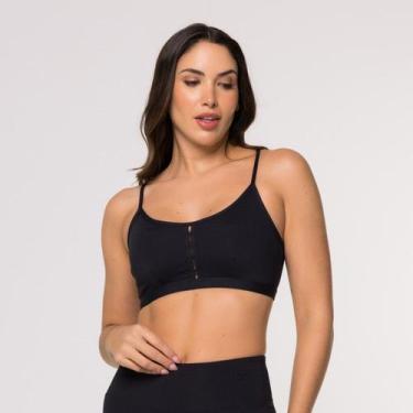 Imagem de Top Básico Coringa Fitness Academia Poliamida Preto - LOT FITNESS COME