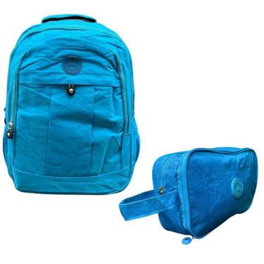 Imagem de Kit Escolar Bolsa Infantil e Estojo Box Feminino Kit Escolar Impermeáv