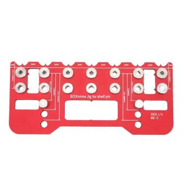 Imagem de Fabater Gabarito de Pino de Prateleira e Gabarito de Dobradiça, Gabinete de Alumínio de 2 Polegadas de Alumínio Modelo de Orifício de Perfuração de Madeira, 1/4 de Polegada e 5 Mm