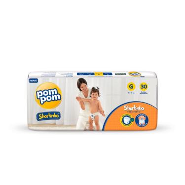 Imagem de Fralda Pom Pom Shortinho Jumbo G 30 Unidades
