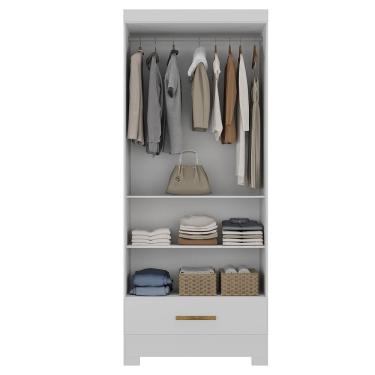 Imagem de Guarda Roupa Roupeiro Multiuso Smart Versatile 1 Gaveta Sem Portas Branco - Rodial Móveis