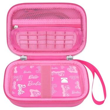 Imagem de Elonbo Estojo De Transporte Para Impressora Fotográfica Instantânea Kodak X Barbie Smartphone, Mini Portátil Colorida Sem Fio, Viagem Armazenamento, Bolso Malha Papel Step, Rosa