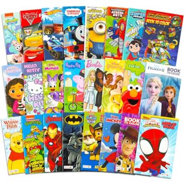 Imagem de Pacote com 24 pequenos livros de colorir para crianças de 4 a 8 anos, 2 a 4 anos - Pacote de colorir a granel Recompensas de sala de aula, prêmios, lembrancinhas de festa do jardim de infância com