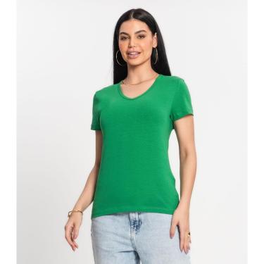 Imagem de Blusa Feminina Cotton 30 Básica Kohmar Verde-Feminino