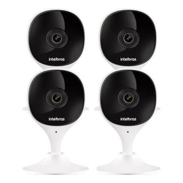 Imagem de Kit 04 Câmeras Wi-fi Intelbras Imx-c Mibo Ip Full Hd Branca