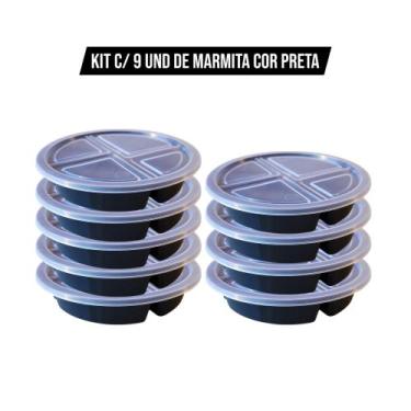 Imagem de Kit Marmita Conservadora de Alimentos 4 Divisórias Térmica, Reutilizáv