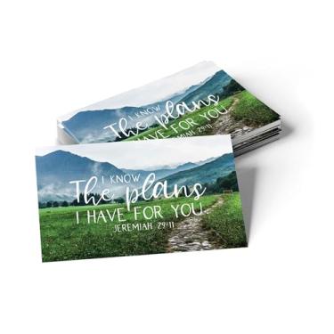 Imagem de Pass It On Scripture Cards, Mountain Path, The Plans I Have Jeremiah 29:11, pacote com 25 — Cartas inspiradoras de carteira com versículo bíblico, devocional, estudo da Bíblia - Pequenas saudações