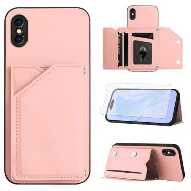 Imagem de Asuwish Capa de telefone para iPhone Xs X 10 10s capa carteira com protetor de tela suporte suporte para cartão slot alça transversal cordão de couro celular iPhoneX iPhoneXs iPhone10 i PhoneX SX 10x