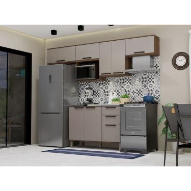 Imagem de Cozinha Compacta 6 Peças sem tampo com Nicho Micoondas Luna Luciane Móveis