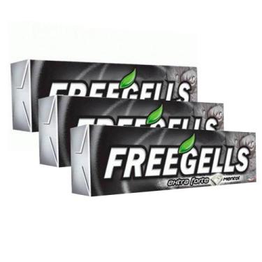 Imagem de Kit 3 Bala Freegells Sabor Extra Forte Drops 27,9g