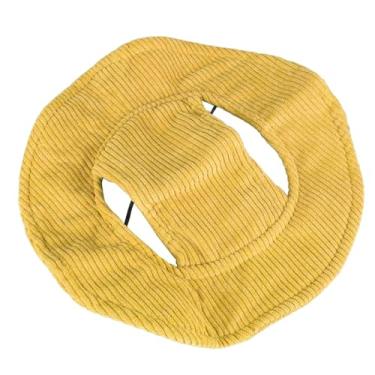 Imagem de Grcfumo Pet Sun Hat, cocar de sunbonnet de cachorro ajustável, chapéu de sol para pet sun fofo respirável suave confortável e leve universal chapéu para cachorrinho cachorro (Amarelo)