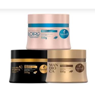 Imagem de Kit cronograma capilar máscara haskell 300g   bendito loiro  cavalo fo