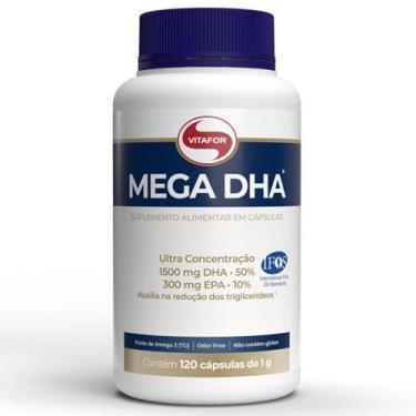 Imagem de MEGA DHA Vitafor 120 Capsulas - Ômega 3 (TG) EPA 300mg DHA 1500mg Alta