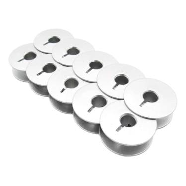 Imagem de Bobina Para Máquina Costura Reta Industrial Alumínio - Conjunto com 10 Unidades - NYBC