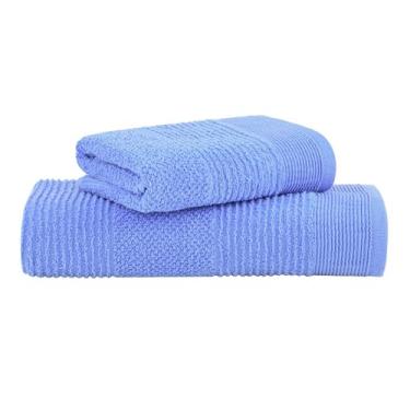 Imagem de Jogo de Toalhas Buddemeyer Maya Extra Soft Banho Azul 2 peças