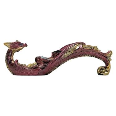 Imagem de Incensário Porta Incenso Vareta Dragão Roxo/Azul Ou Marsala (Marsala)