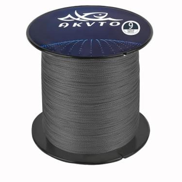 Imagem de AKVTO Linha de pesca trançada, 9 fios, 300 metros, alta sensibilidade, resistente à abrasão (cinza, 0,40 mm/36,3 kg)