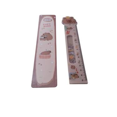 Imagem de Régua acrílica 15cm de Cpyvara com pinjentes móveis aleatórios - RPC