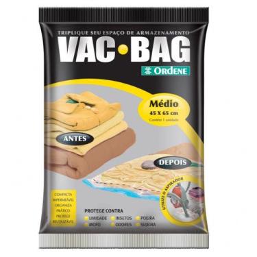 Imagem de Saco para Armazenagem Vac Bag Médio 45x65 cm Ordene