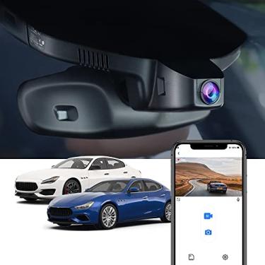Imagem de Fitcamx Câmera de painel 4K adequada para Maserati Quattroporte Ghibli GT S Q4 Gransport 2017 2018 2019 2020 2021 2022, visual OEM, Wi-Fi de vídeo 2160P, gravação em loop, plug & Play, sensor G de