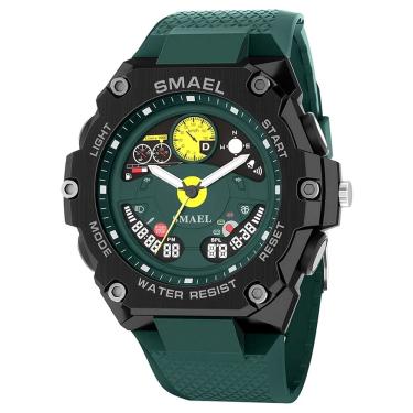 Imagem de Relógio de pulso masculino Dual Display LED Luminoso Multifunção Impermeavel