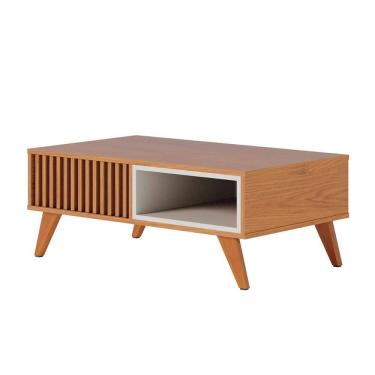 Imagem de Mesa de Centro Jeri Sala com Pés de Madeira Maciça