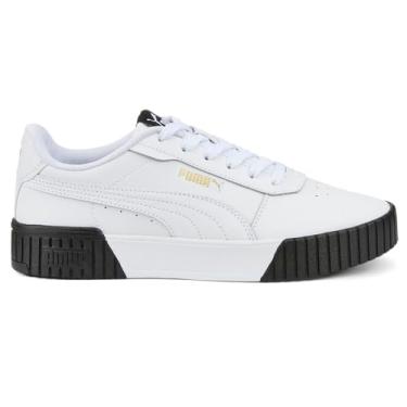 Imagem de PUMA T nis feminino Carina 2.0, Branco-branco-ouro-preto, 6.5