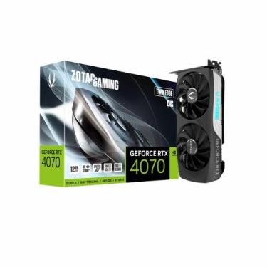 Imagem de Placa de Vídeo Zotac GeForce, RTX 4070 Twin Edge OC, 12GB GDDR6X, 192-